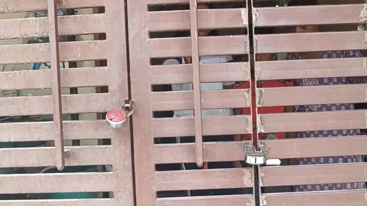 Woman locked in the house accused husband of marrying another woman video went viral police is investigating