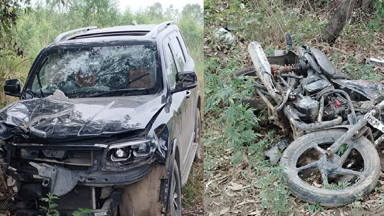 Bike riding couple died after being hit by Scorpio in Sadhaura of Yamunanagar, police registered a case