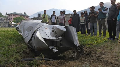 Pahalgam Terror Attack Operation Sindoor Wreckage of an unidentified jet found in Pulwama