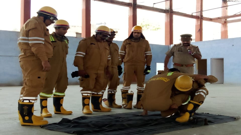 Mock drill in Exhibition ground and Aligarh airport