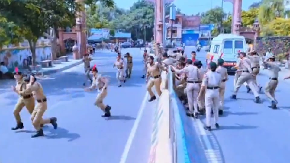 Mock Drill: Building started collapsing with loud explosion, injured were evacuated, fire brigade extinguished