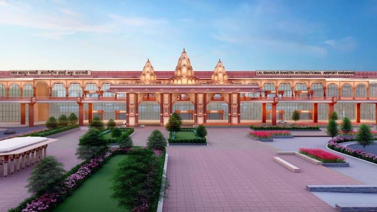 Babatpur Airport elevated road built to enter new terminal building ground floor facilities also available