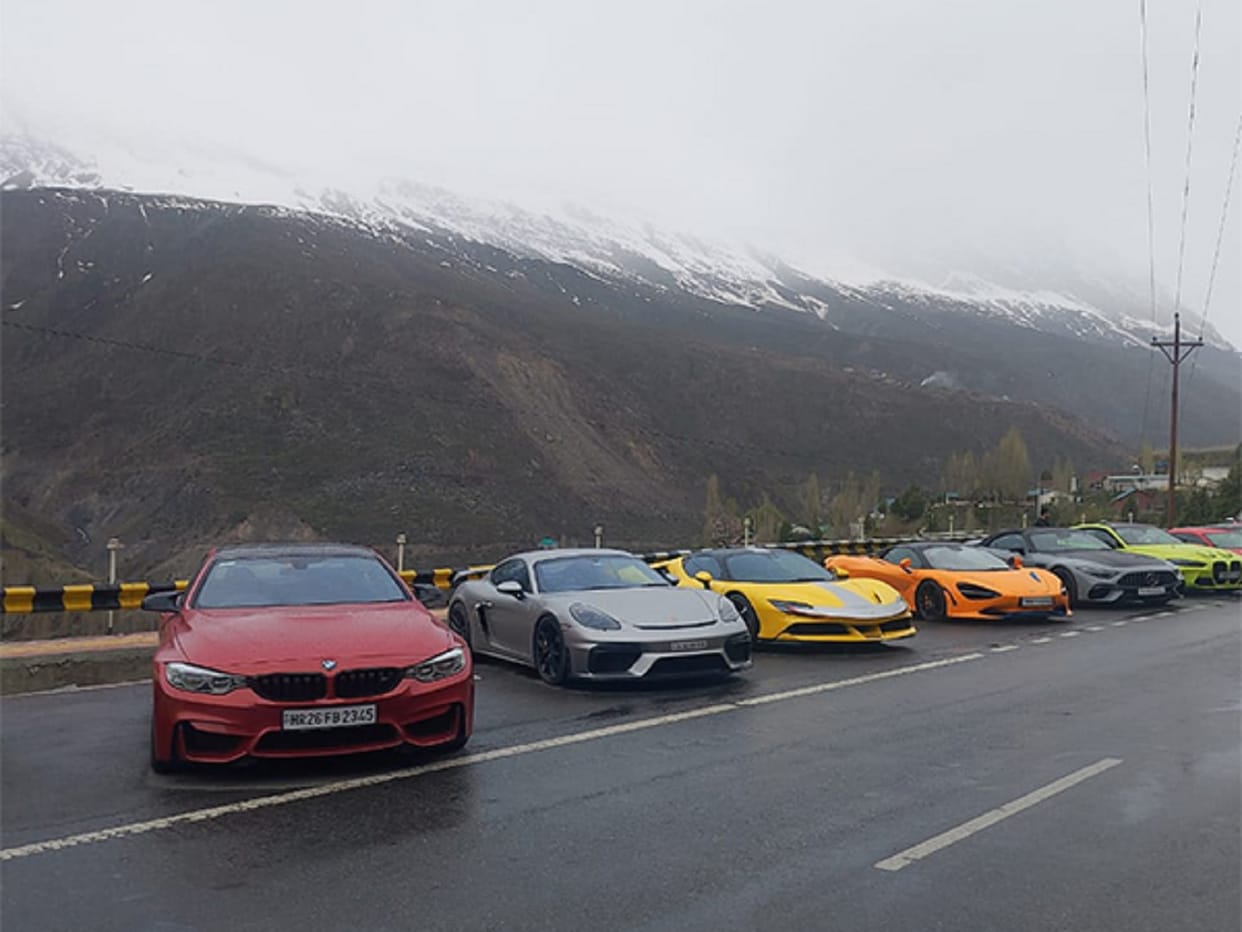 Luxury supercars rode through roads of Himachal Pradesh