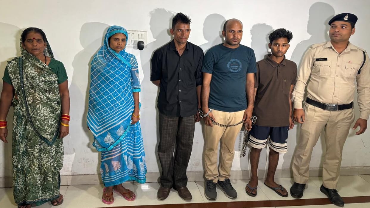 Wife along with her mother-in-law, son and two others killed her husband in Raipur