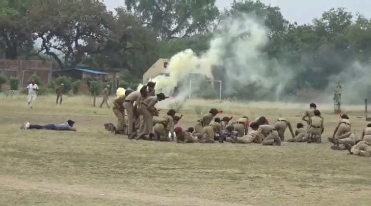 Chitrakoot Mock drill to deal with emergency area reverberated with bomb blasts and gunfire
