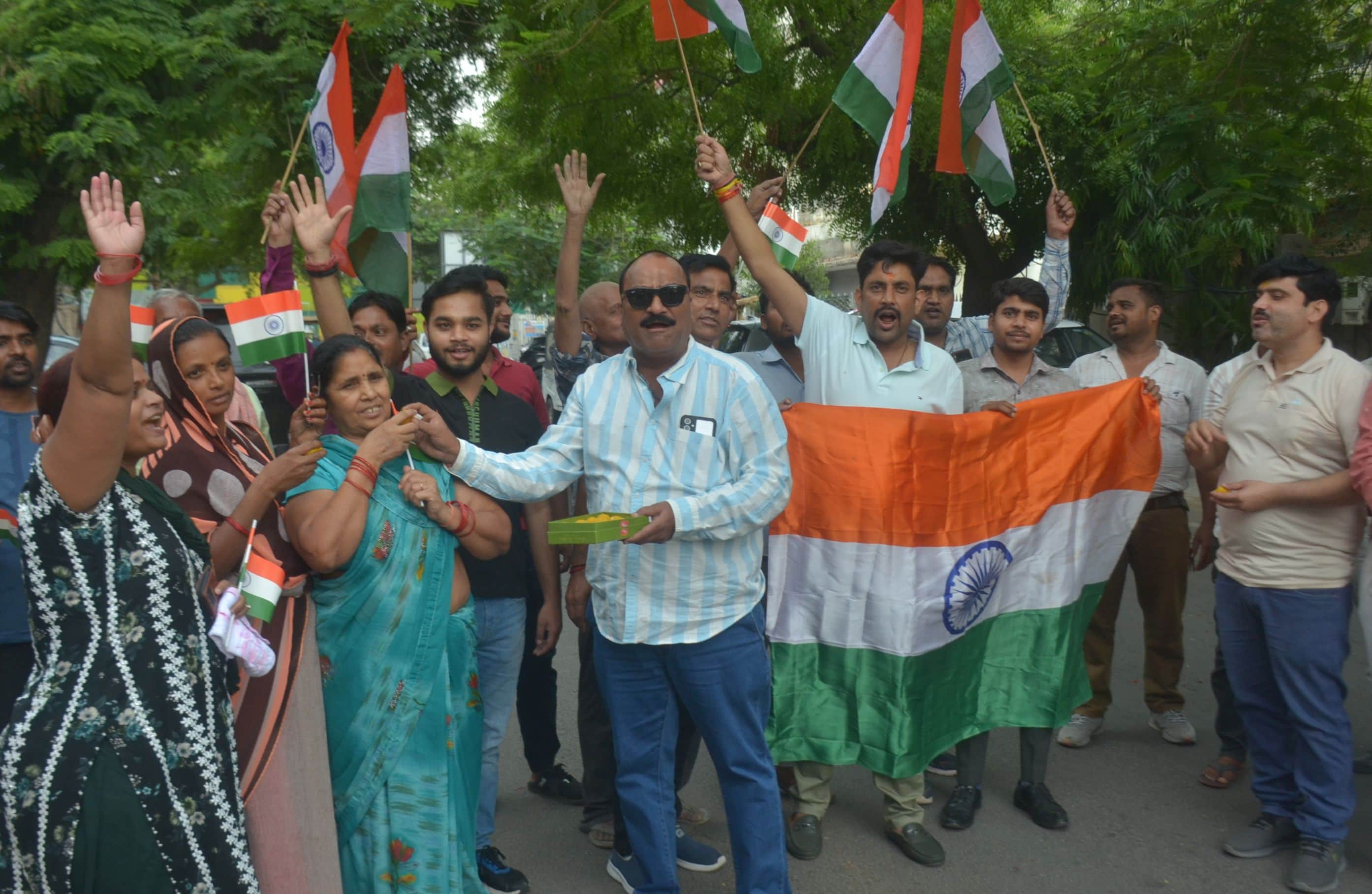 People celebrated after Operation Sindoor conduct to avenge Pahalgam terrorist attack