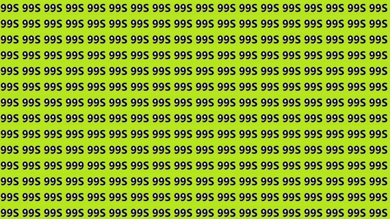 Optical Illusion Iq Test Brain Test Can You Spot 999 in Brain Teaser Image