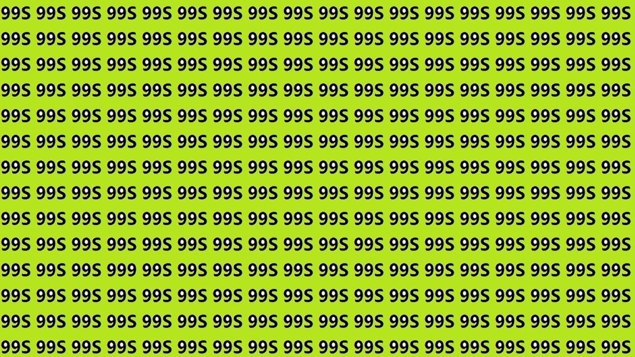 Optical Illusion Iq Test Brain Test Can You Spot 999 in Brain Teaser Image