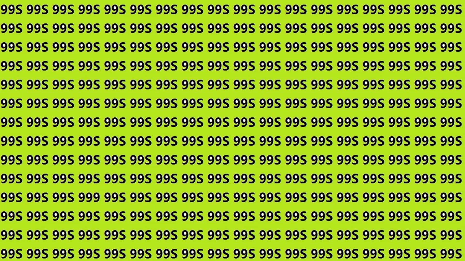 Optical Illusion Iq Test Brain Test Can You Spot 999 in Brain Teaser Image