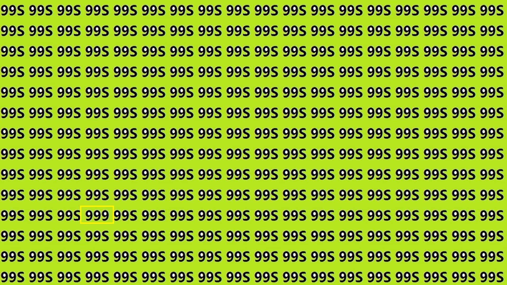 Optical Illusion Iq Test Brain Test Can You Spot 999 in Brain Teaser Image