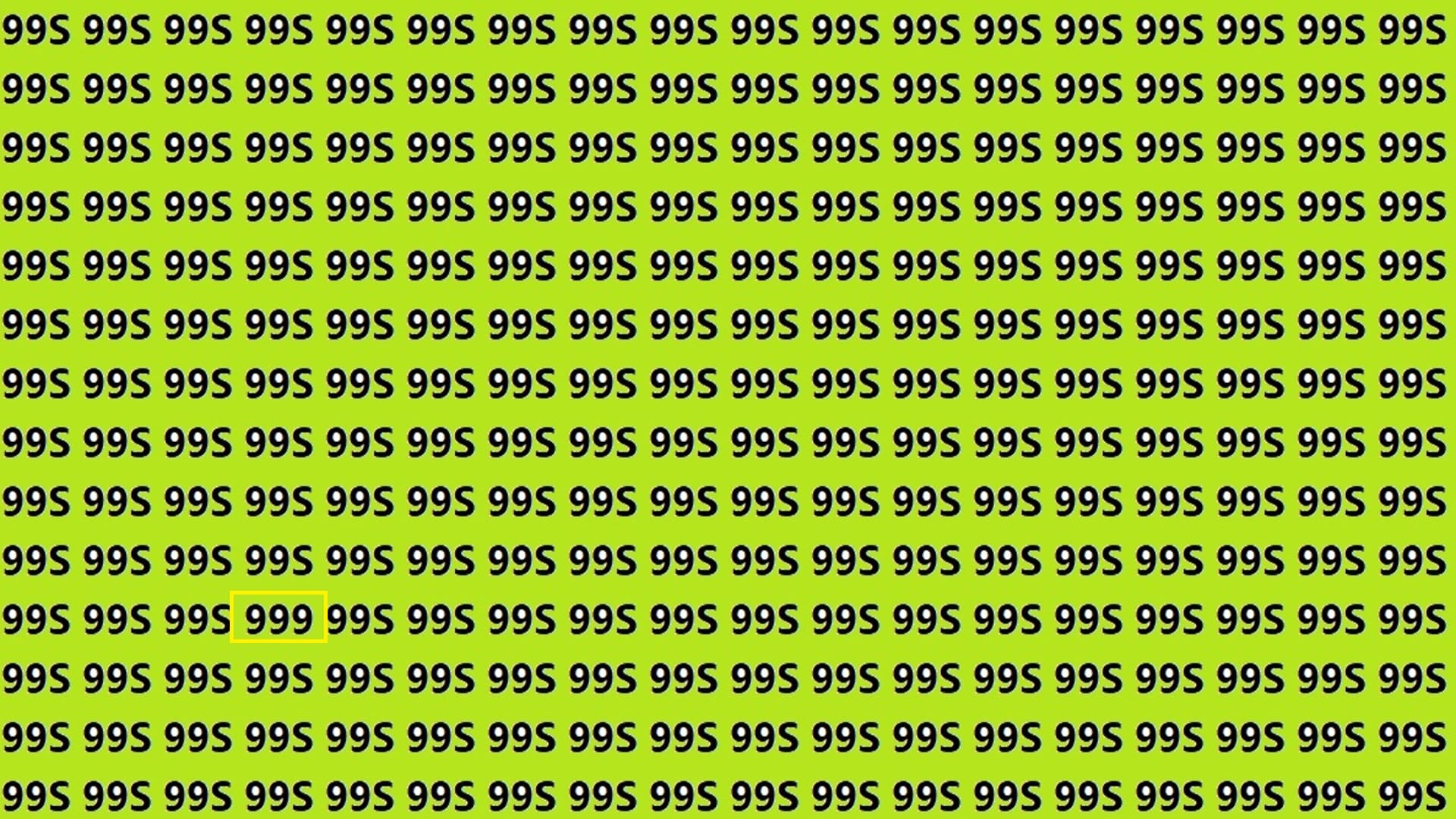 Optical Illusion Iq Test Brain Test Can You Spot 999 in Brain Teaser Image