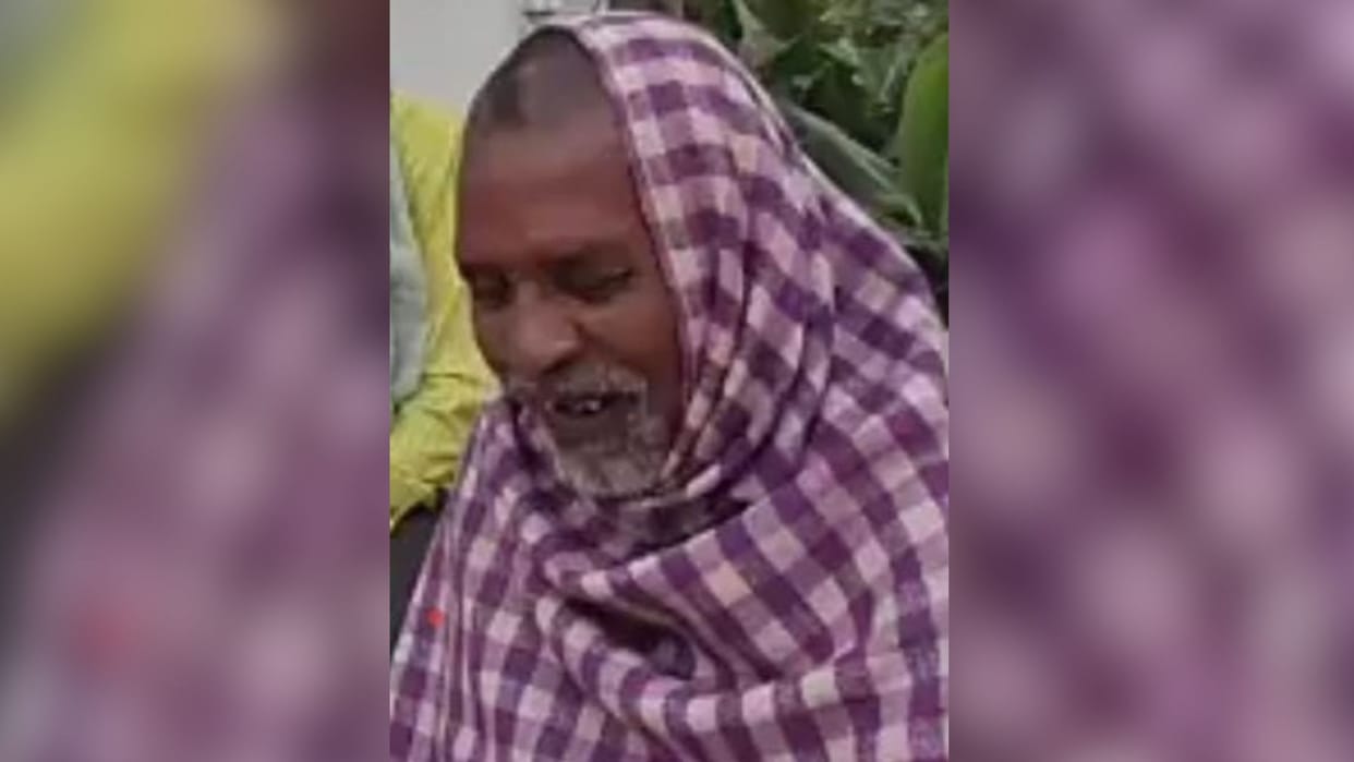 blind man sleeping on platform murdered by cutting his throat and hand in ghazipur