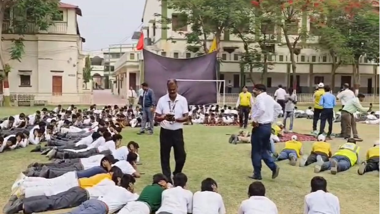 Training on prevention of terrorist attacks given in schools, mock drill conducted