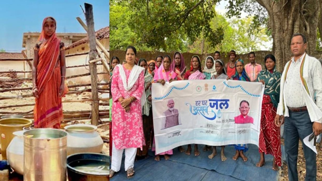Today water reached every house in remote forest village Bend in Jashpur