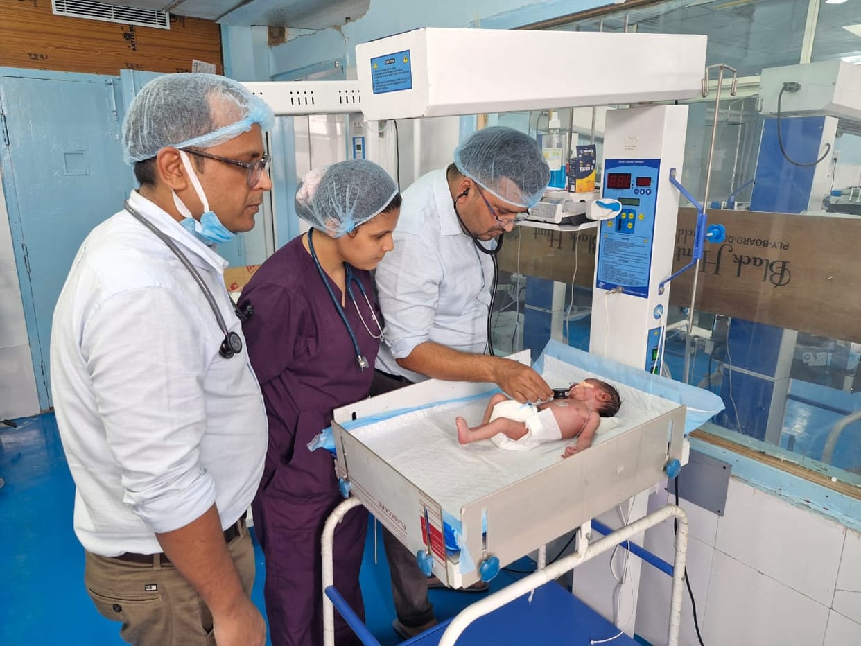 The woman left her four-day-old baby girl in the medical college