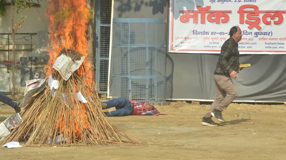 UP Mock Drill Air Raid Siren Triggers Blackout Lights Switched Off People Lay Down in Fear