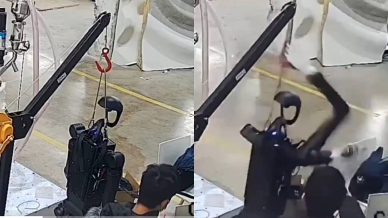 Robot attacks people working in a factory panic spreads everywhere Video Goes Viral On internet