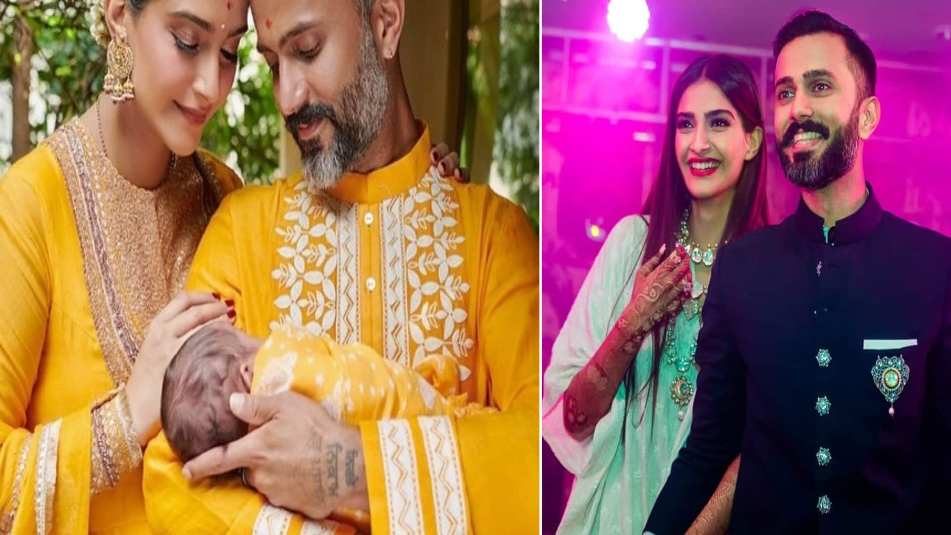 On Special occasion of Happy Anniversary Sonam Kapoor shares her wedding Photos with anand ahuja son vayu