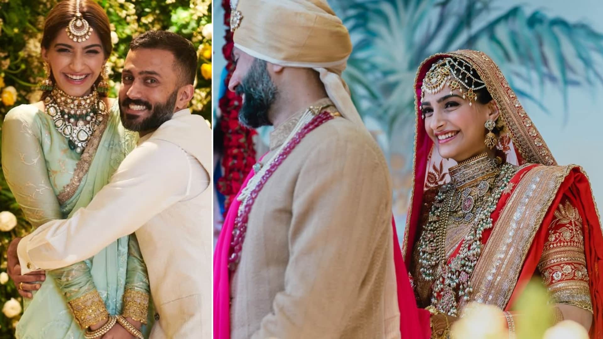 On Special occasion of Happy Anniversary Sonam Kapoor shares her wedding Photos with anand ahuja son vayu