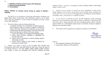 Indian Government Advises To All OTT And Media Streaming Platforms To Discontinue Pakistan Origin Content