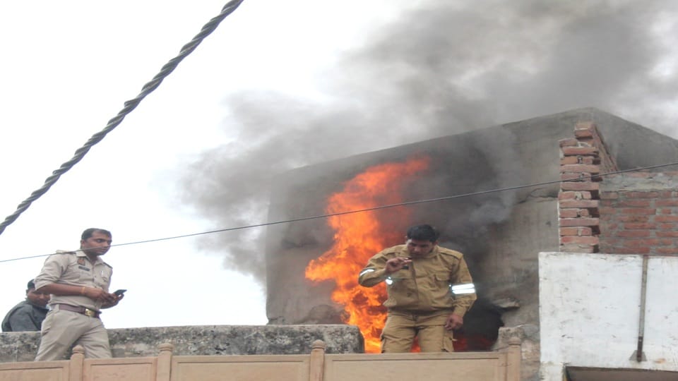 A massive fire broke out in the warehouse of a general store