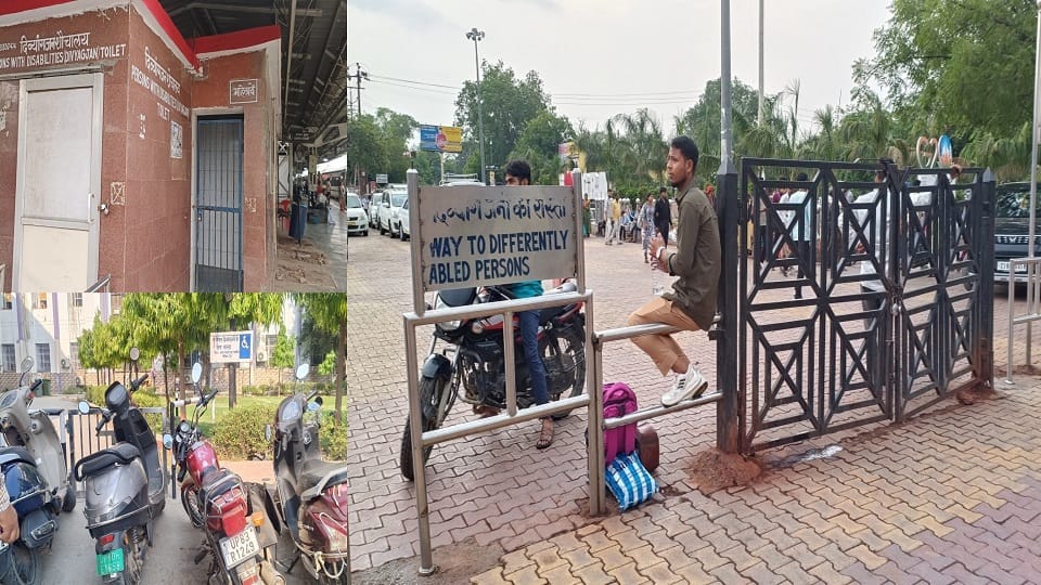 country's first disabled friendly railway station but facilities are locked