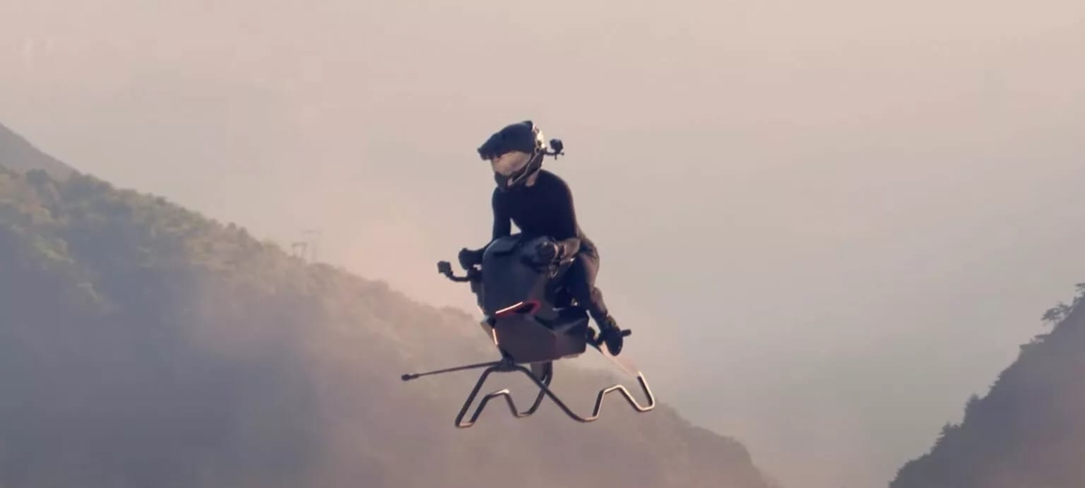 Volonaut Airbike flying personal transport concept solution for traffic jams