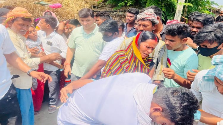 Bihar News: रामपुर में युवक का शव पहुंचते मचा कोहराम, जयपुर में काम के दौरान क्रेन हादसे में गई थी युवक की जान
