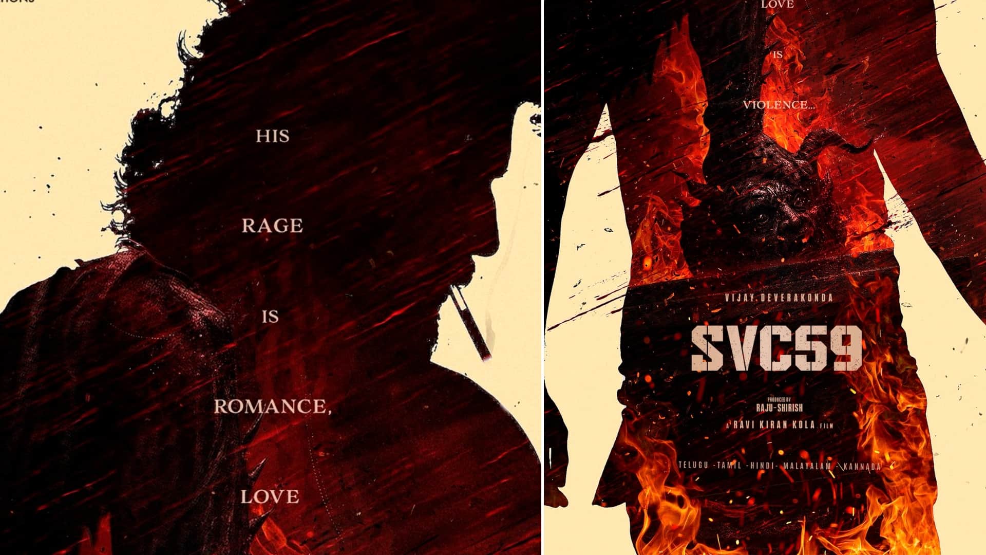 Vijay devarakonda shares new look from kingdom VD14 and SVC59 on his birthday