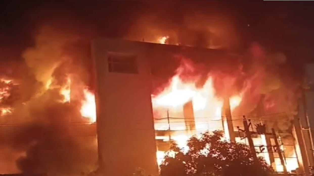 Huge fire at footwear factory in Sonipat, three others also engulfed in fire