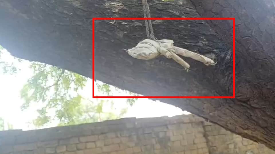 Two relatives lost their lives in black magic in Firozabad doll pierced with a needle was hanging from a tree