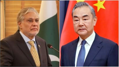 पाकिस्तान के विदेश मंत्री इशाक डार और चीन के विदेश मंत्री वांग यी।