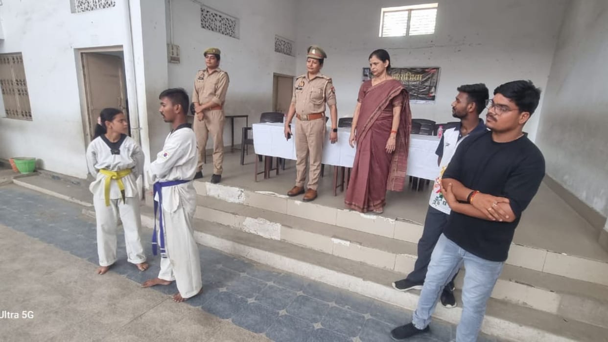 In the Aparajita program the girl students learned the tricks of self-defense