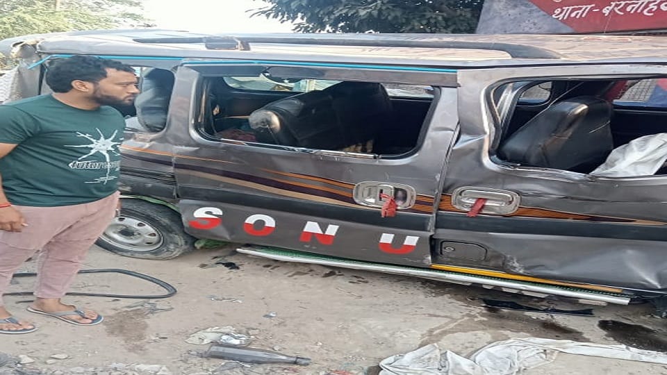 Car got hit by truck one young man died and six people were injured