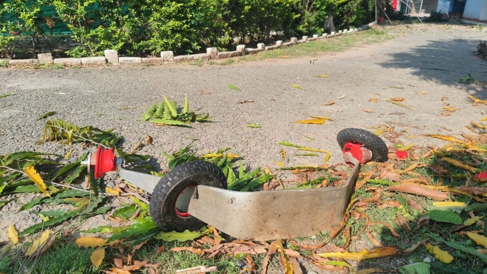 Turkish Kamikaze Drone recovered in a village in Naushera area of Jammu and Kashmir