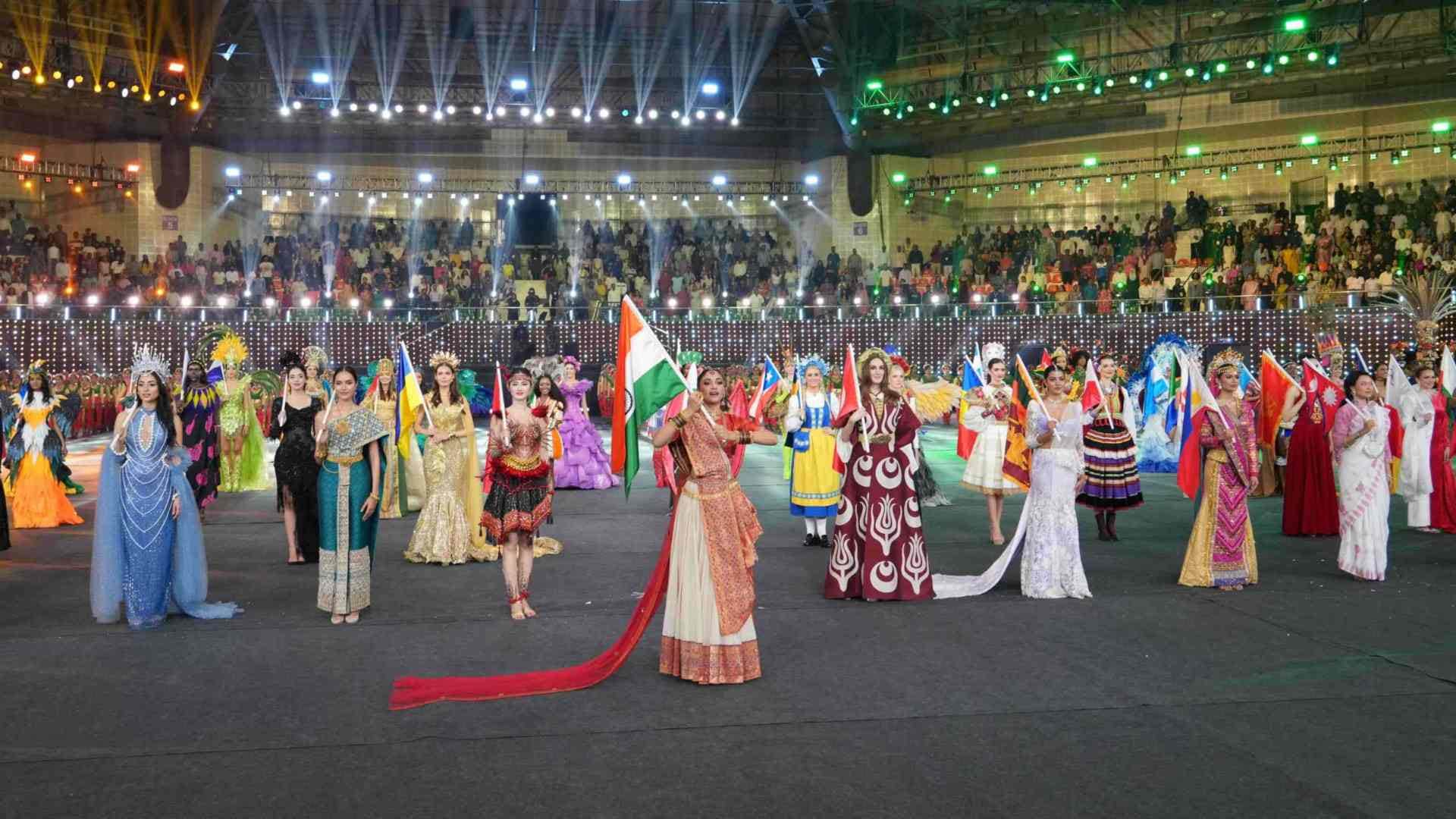 Miss World Festival inauguration graced by Telangana CM Revanth Reddy who extended warm welcome to contestants