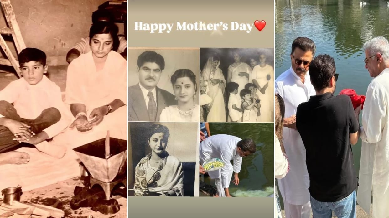 Boney kapoor shares pics with mother nirmal kapoor anil sanjay on happy mothers day goes viral