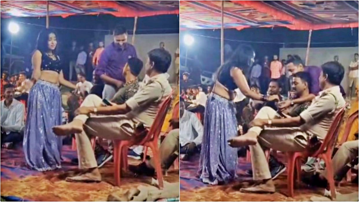 Siwan News: Dance video of uniformed policemen with dancer surfaced; one suspended, another sent to Patna