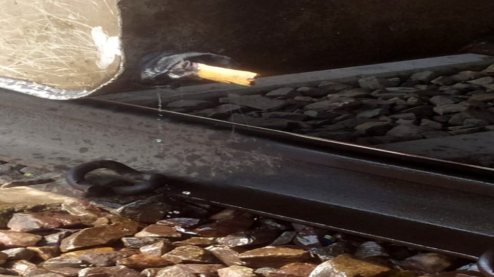 tank of bihar sampark kranti express leaked
