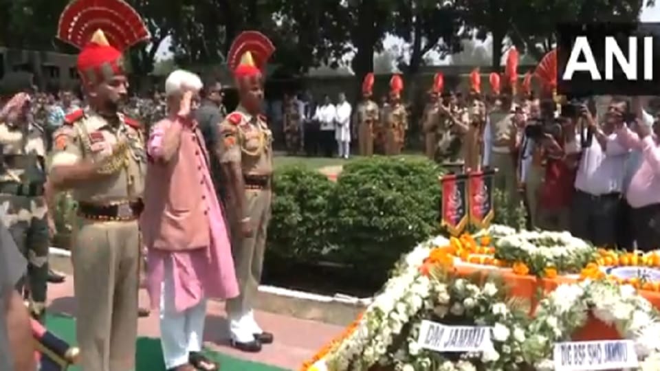 Lieutenant Governor Manoj Sinha paid tribute to martyred BSF sub-inspector Mohammad Imtiaz