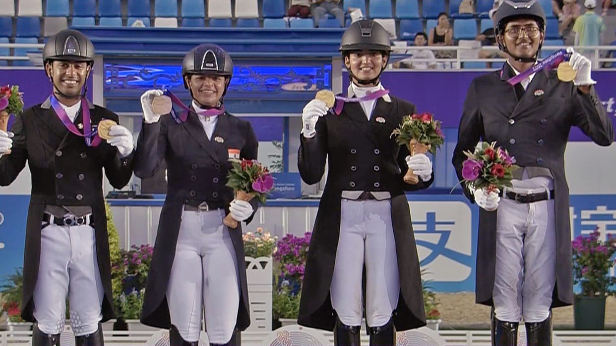 Asian Games double-medal winning Indian dressage rider Anush Agarwalla delivered a personal best score
