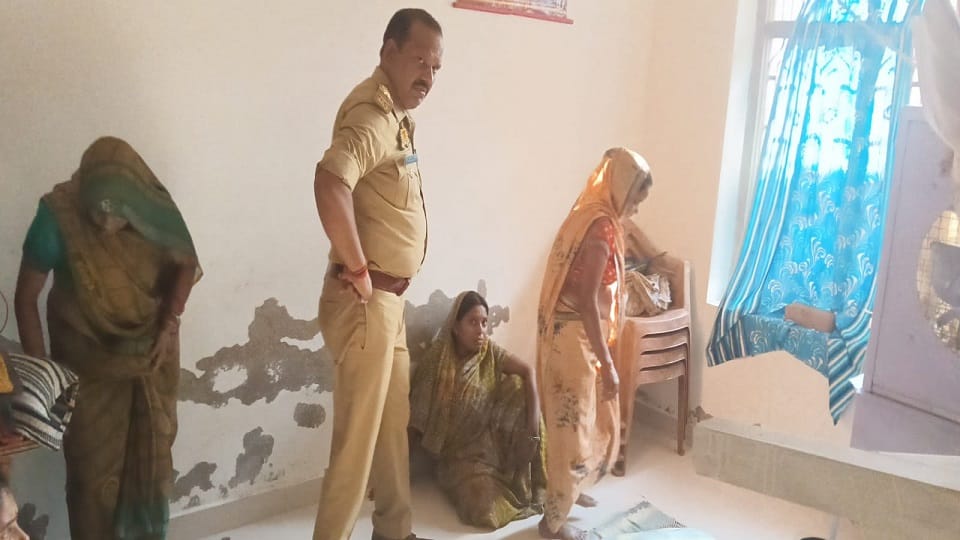 husband killed wife by hitting her with a grinding stone suspecting having an illicit relationship with son-in