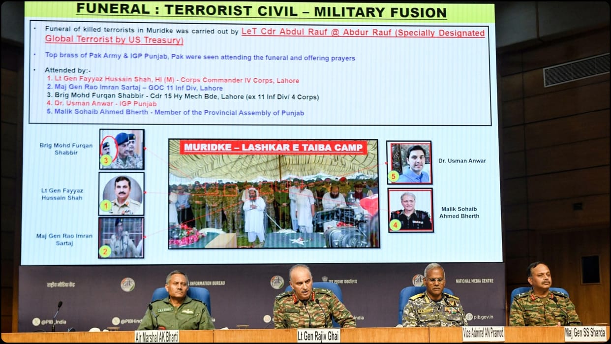 India army releases names of Pakistani Army personnel, cops who attended terrorists' funeral after op sindoor