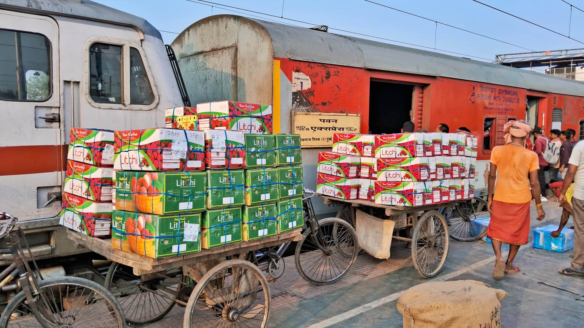 Muzaffarpur: First consignment of Shahi litchi reached Mumbai by Pawan Express, traders expect better prices