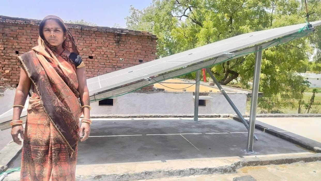 Role of Adani Foundation in building model solar village in Amethi