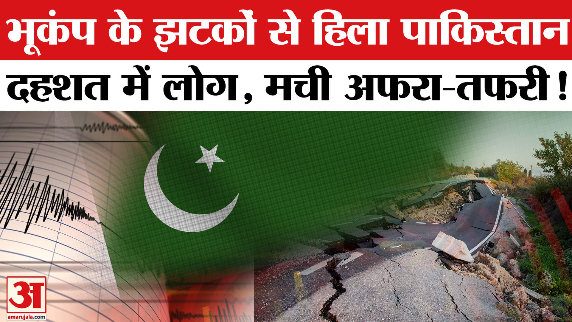 पाकिस्तान में आया 4.6 तीव्रता का भूकंप, डरे लोग | Amar Ujala | Earthquake