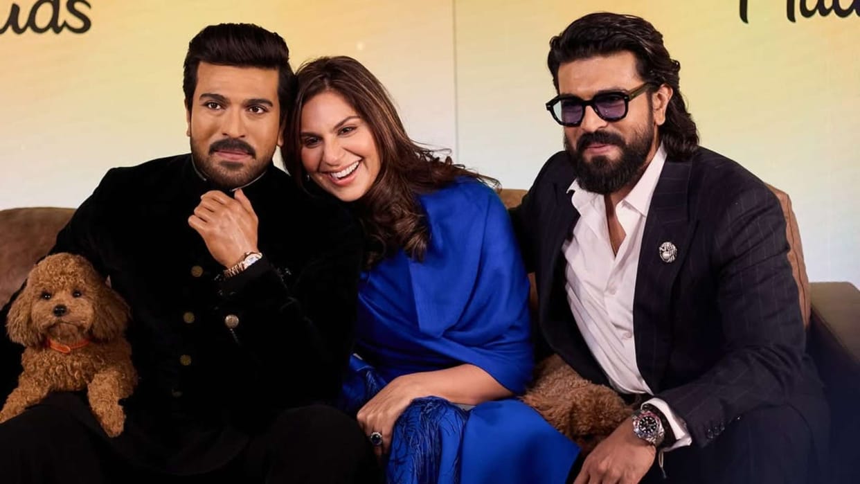 Ram charan wife upasana konidela commented on wax statue says just Listening and looking great