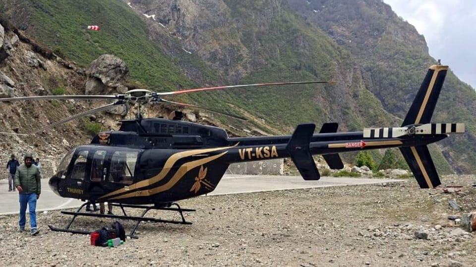 Uttarakhand DGCA bans Thumby Aviation helicopter service, after helicopter  out of control in Badrinath