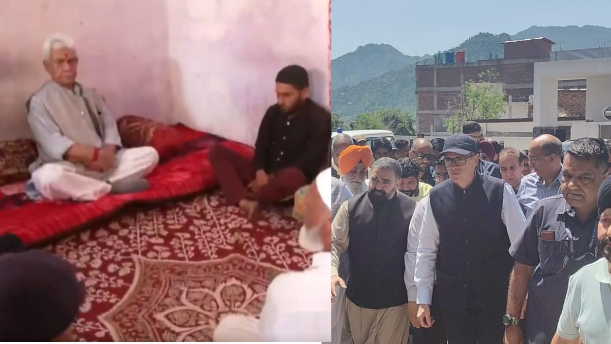Drone Attack: LG Sinha and CM Omar met the families of Amrik Singh and Zakir Hussain killed in Pak shelling