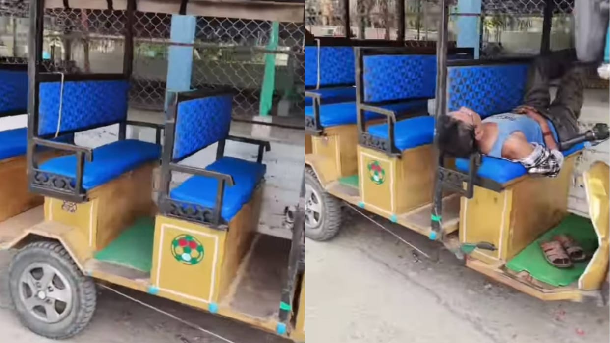 This rickshaw puller is taking away the jobs of bus drivers Video goes viral On Internet